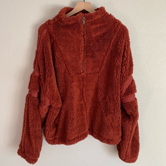 FREE PEOPLE MOVEMENT NANTUCKET FLEECE - NWT - RUST - Picture 4 of 5